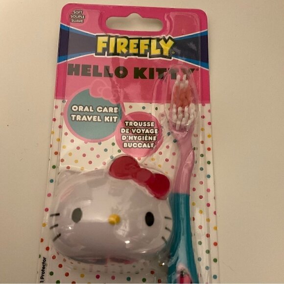 Hello Kitty Kids Toothbrush and Set of  2 Bow Barrettes NWT - Picture 6 of 7